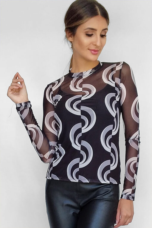 Blusa de tule Segunda Pele /409BTA-81