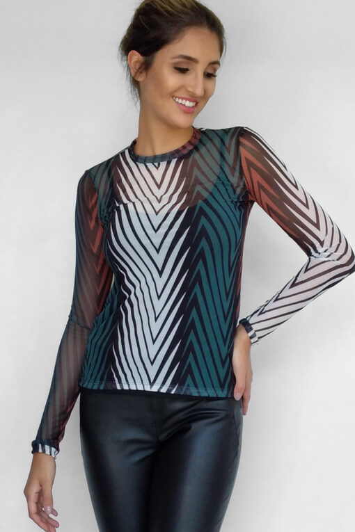 Blusa de tule Segunda Pele /409BTA093