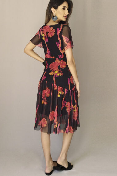 Alternative view of Vestido de tule com corte franzido /388VBP143