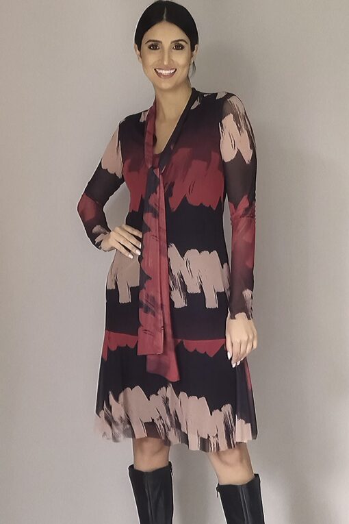 Vestido de tule peplum com laço /302VPL24