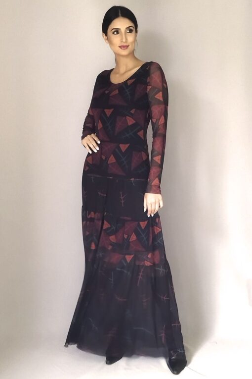 Vestido de Tule longo boho-chic / 309VLE45
