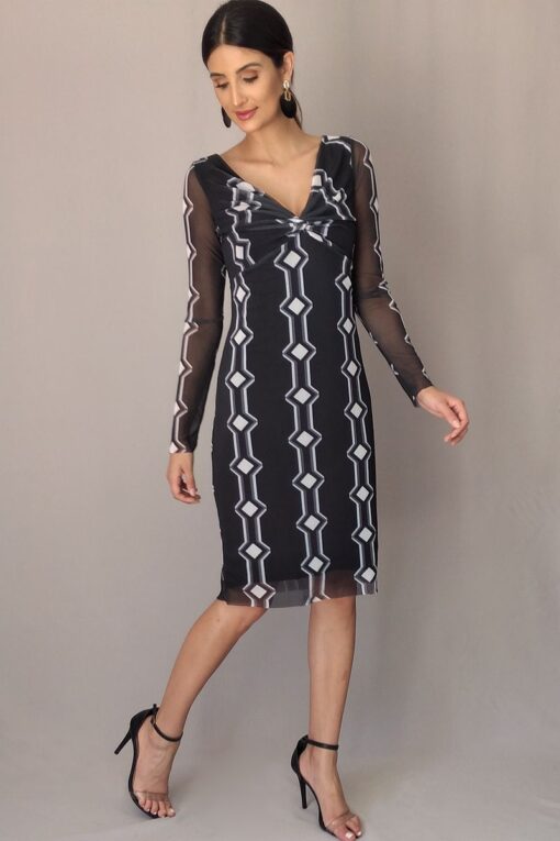 Vestido de tule com amarração /327VDN17-3
