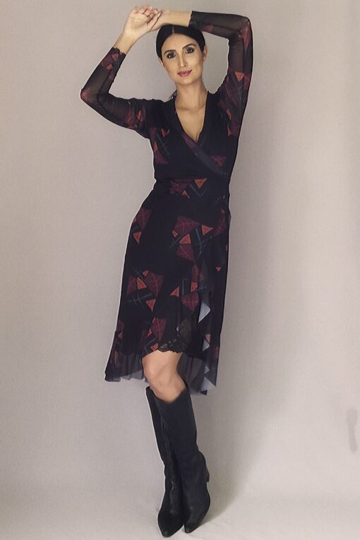 Vestido de tule estilo chemise /363VTR41