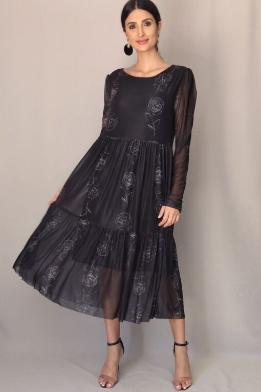 Vestido de tule estilo boho /401VBL027