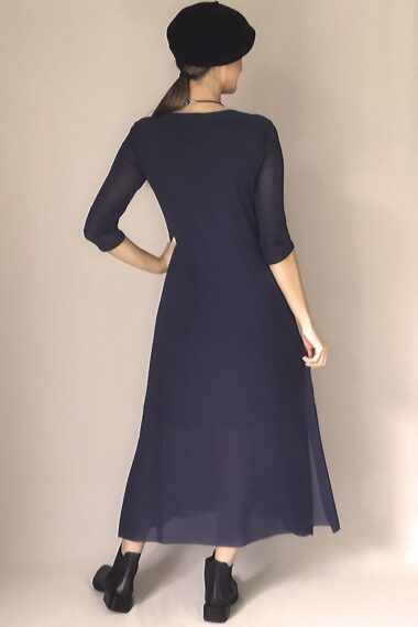 Alternative view of Vestido de tule midi com fendas laterais /436AZ1