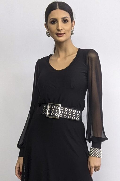 Blusa de tule decote U /440PTO