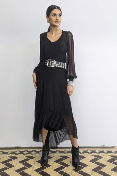 Conjunto blusa decote U e saia mullet /156CJO