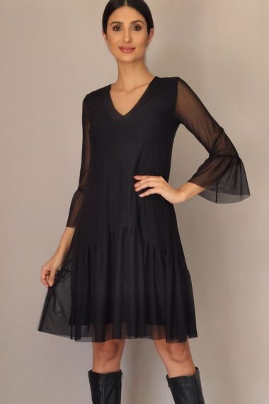 Vestido estilo boho detalhe franzido /441PTO