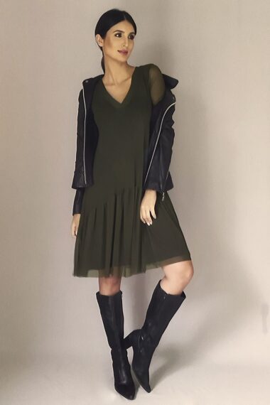 Vestido estilo boho detalhe franzido /441VD1