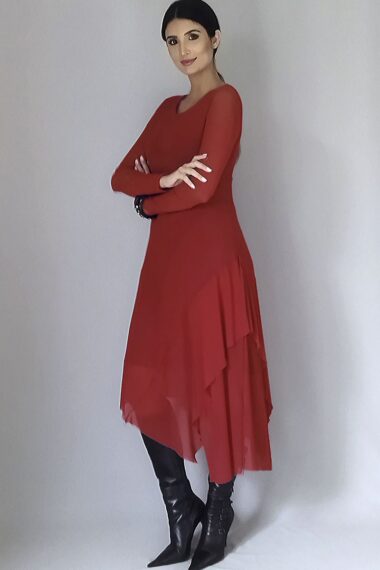 Alternative view of Vestido de tule assimétrico /444VM3