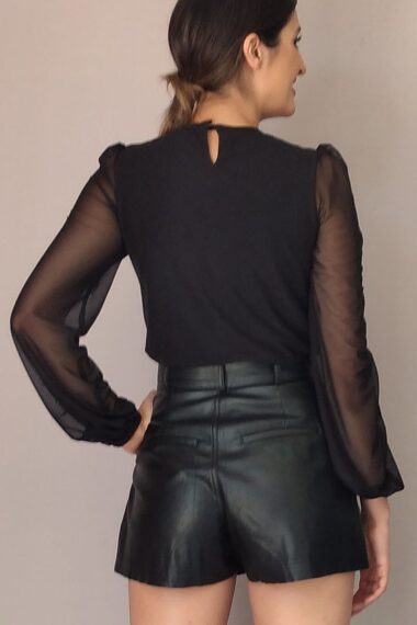 Alternative view of Blusa de tule com decote franzido /445PTO