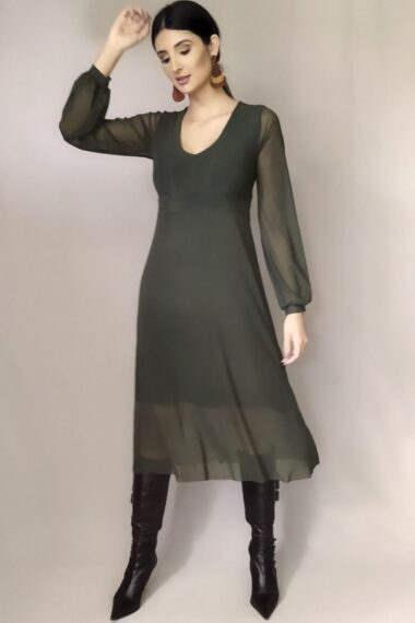 Alternative view of Vestido de tule midi acinturado /425VD1