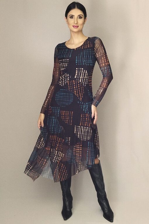Vestido de tule assimétrico /444VAS222