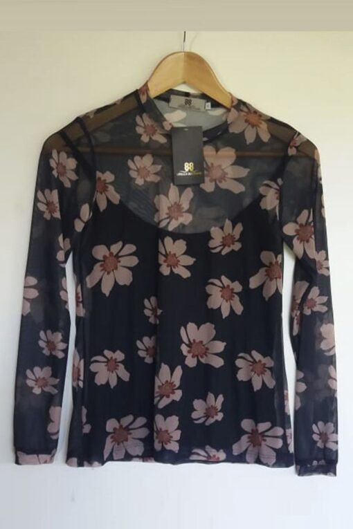 Blusa de tule Segunda Pele /409BTA217
