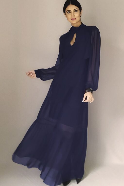 Vestido de tule em três camadas /438AZ1