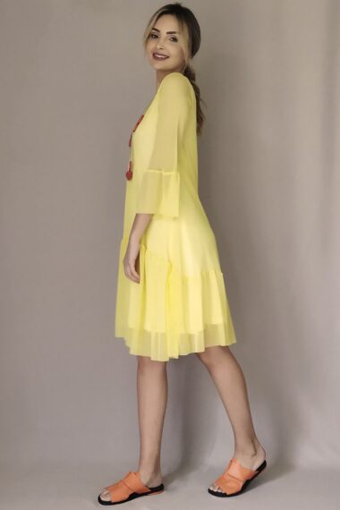 Alternative view of Vestido estilo boho com detalhe franzido /441AMA