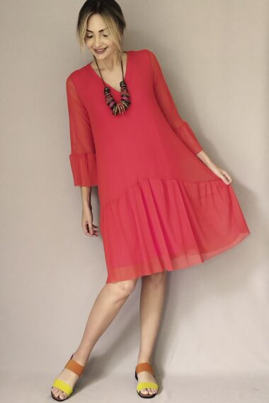 Vestido estilo boho com detalhe franzido /441LAR