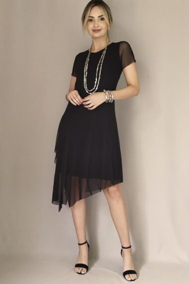 Vestido de tule assimétrico /456PTO