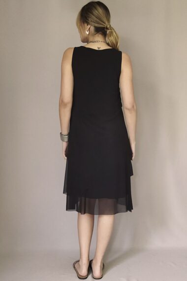 Alternative view of Vestido de tule manga cavada em 4 camadas /476PTO