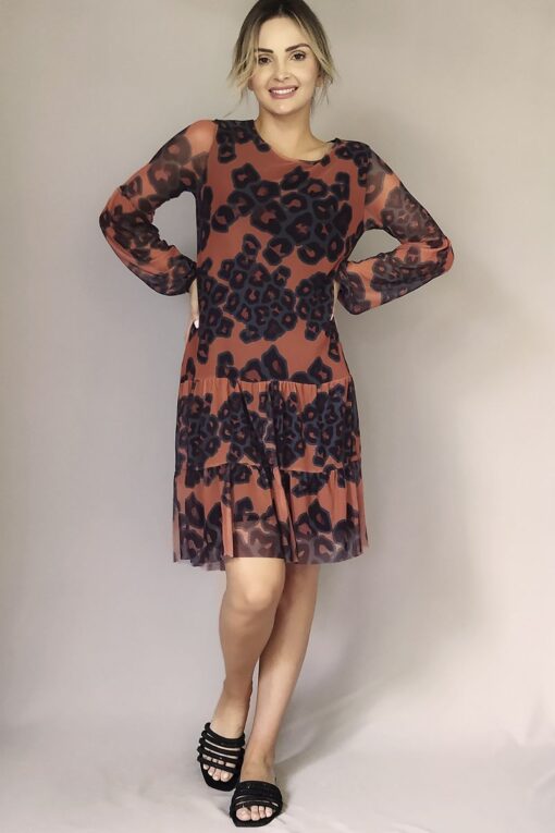Vestido de tule boho trapézio/430VBT01