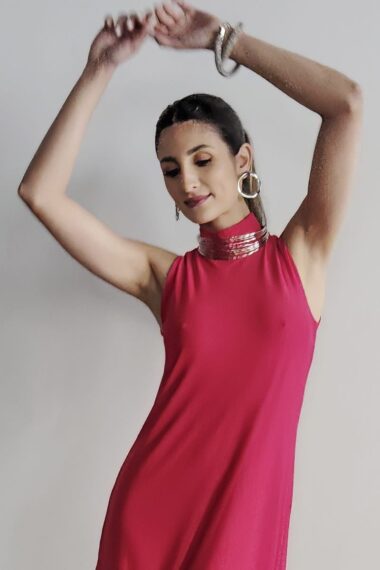 Alternative view of Vestido de tule gola alta /454VM3