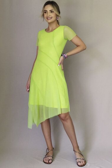 Vestido de tule assimétrico /456LIM