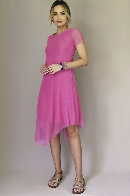 Vestido de tule assimétrico /456PIN