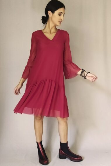 Vestido estilo boho com detalhe franzido /441MAR