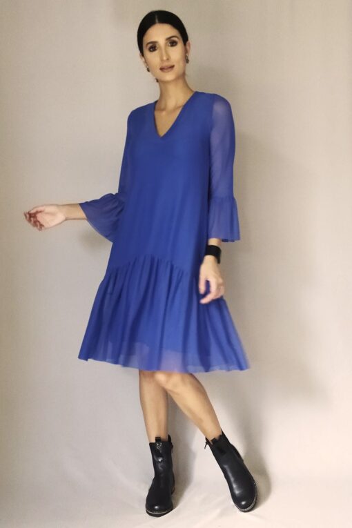 Vestido estilo boho com detalhe franzido /441ROY