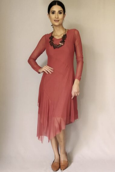 Alternative view of Vestido de tule assimétrico /444ARG