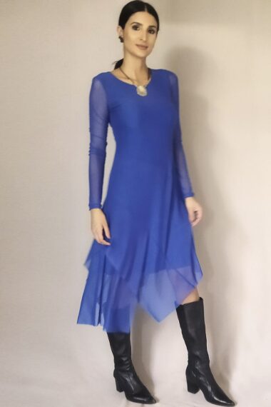 Vestido de tule assimétrico /444ROY