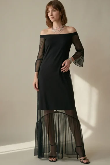 Vestido longo ombro a ombro /477PTO