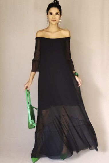 Vestido longo ombro a ombro /477PTO