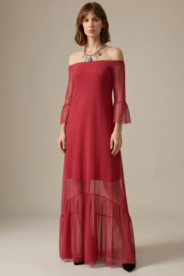 Vestido longo ombro a ombro /477VM3