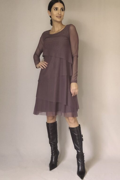 Vestido evasê 4 camadas /487CAC