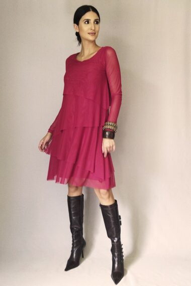 Vestido evasê 4 camadas /487MAR