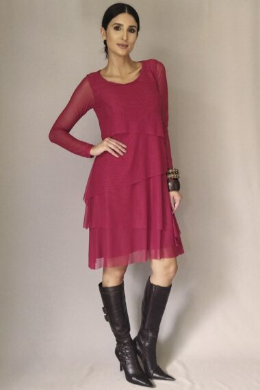 Alternative view of Vestido evasê 4 camadas /487MAR