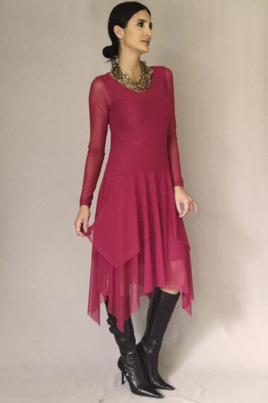 Alternative view of Vestido manga longa com barra em pontas /490MAR