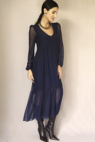 Alternative view of Vestido evasê e decote V  /491AZ1