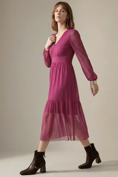 Alternative view of Vestido decote V e manga bufante /492PIT