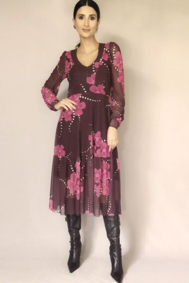 Alternative view of Vestido decote V e manga bufante /492VBF261