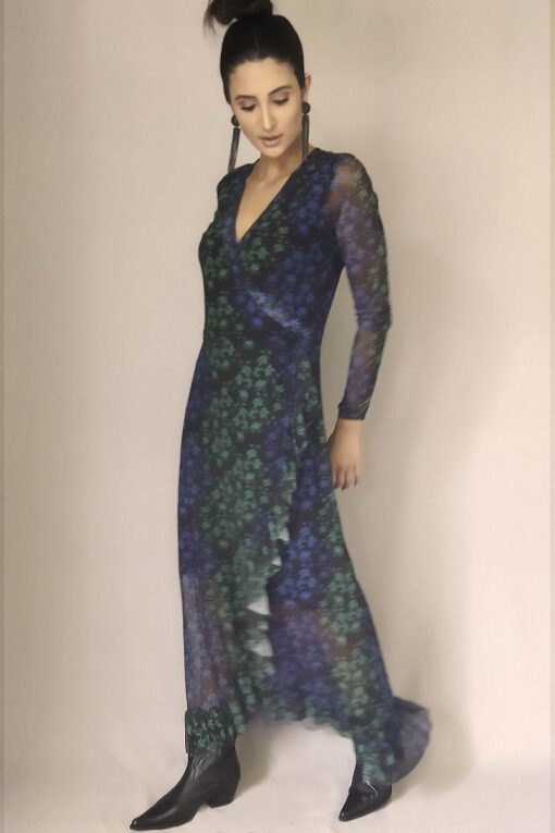Vestido de tule boho com babado "espanhola" /452VRT54