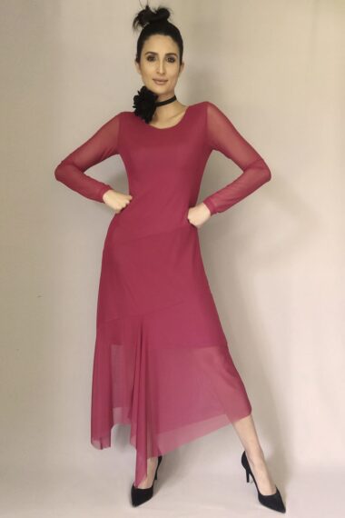 Vestido com recortes assimétricos /495MAR