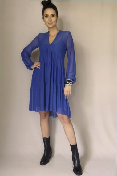 Vestido curto com gola /498ROY
