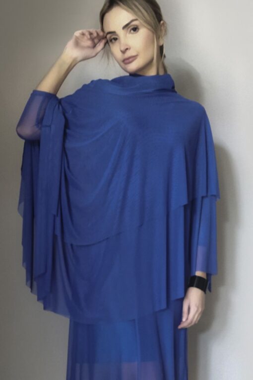 Blusa de Tule tipo poncho com gola boba / 310ROY