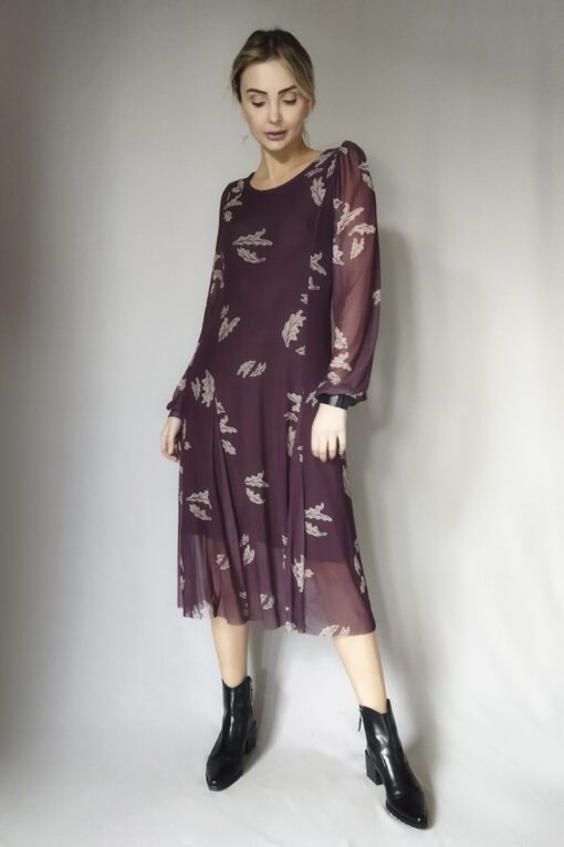 Vestido de tule midi com nesgas /433VLP299