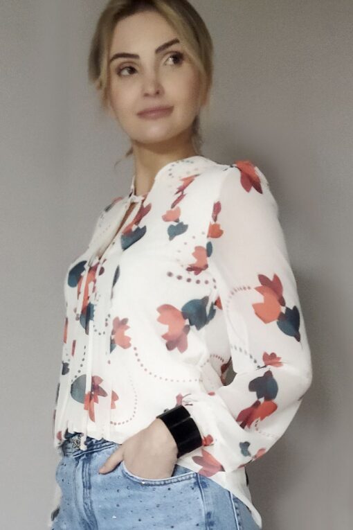 Blusa manga longa com amarração /488BBA104