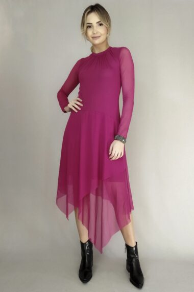 Vestido evasê assimétrico /496PIT