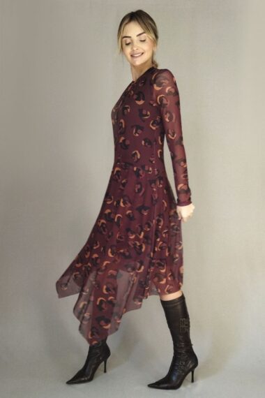 Vestido evasê assimétrico /496VBD290