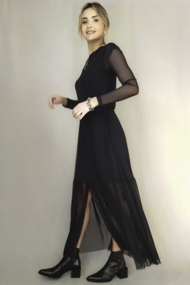 Alternative view of Vestido longo com fenda central /504PTO